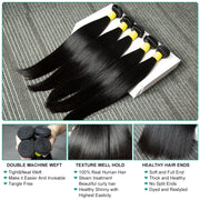 Silky Bone Straight Brazilian Remy Bundles