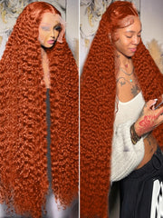 Deep Wave Ginger Orange HD Lace Wig