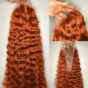 Deep Wave Ginger Orange HD Lace Wig