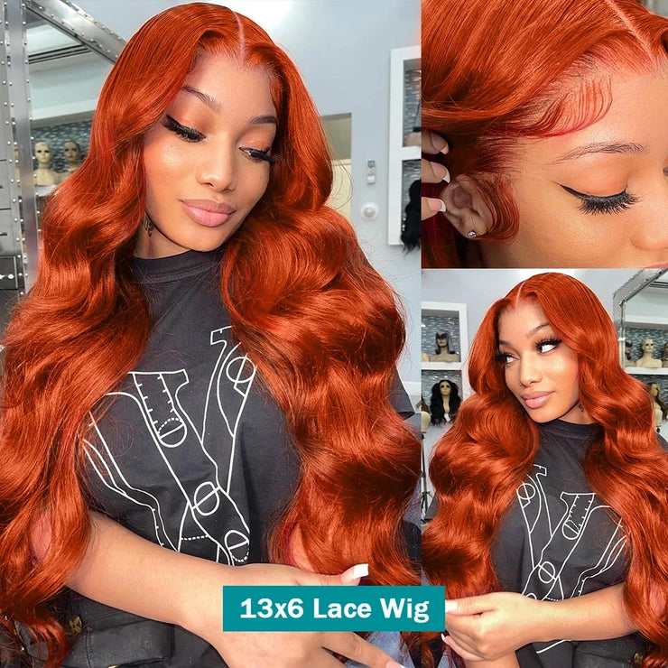 Body Wave Ginger Orange HD Lace Wig