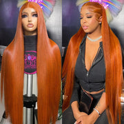 Straight Ginger Orange HD Lace Wig