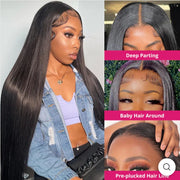 Straight 4X4 Lace Closure Wig