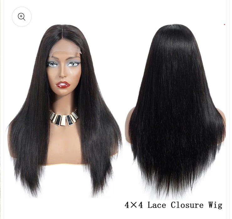 Straight 4X4 Lace Closure Wig