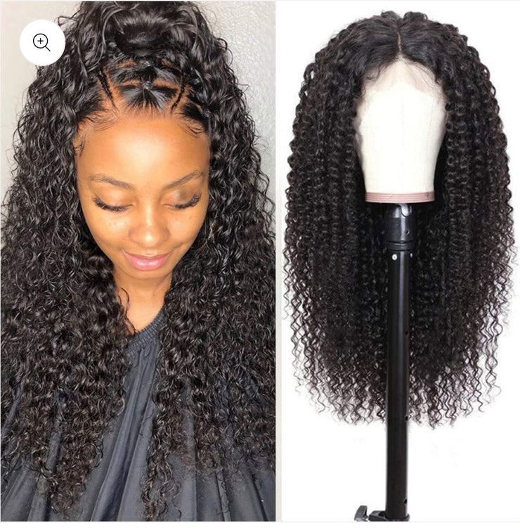 Jerry Curly Hair 4X4 Lace Closure Wig