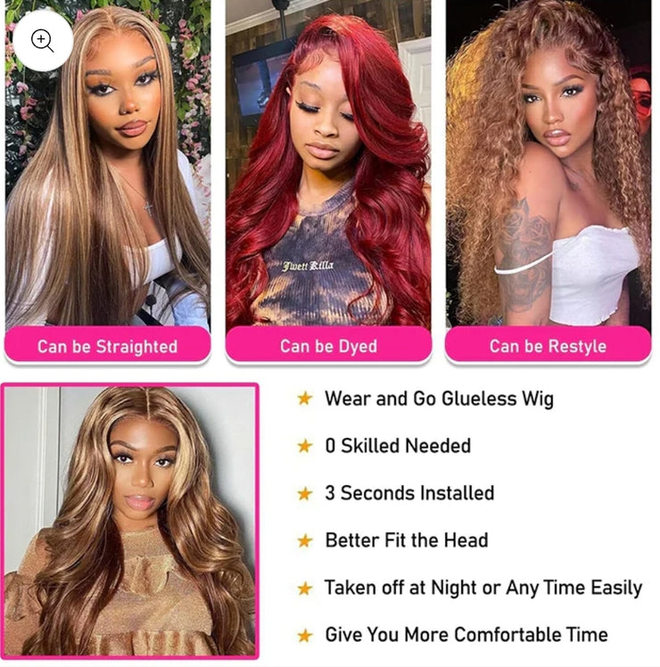 Highlight 4/27 Body Wave Wear & Go Wig