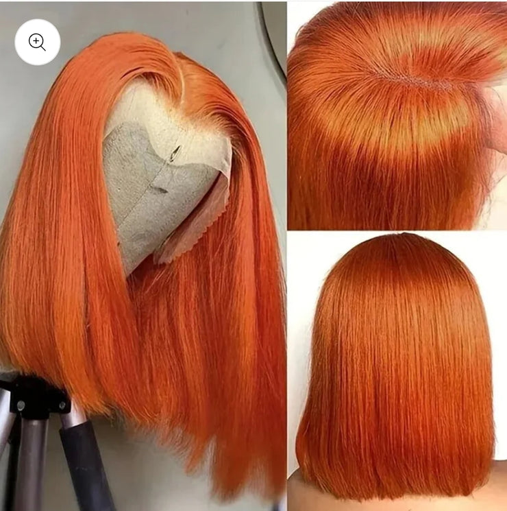 Ginger Orange Straight Hair Bobs