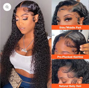 Jerry Curly 13X4 Lace Transparent Lace Wig