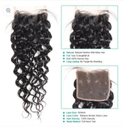 Water Wave 3 Bundles with 4X4 Lace Closure