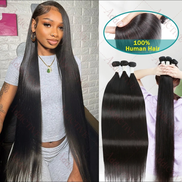 Silky Bone Straight Brazilian Remy Bundles